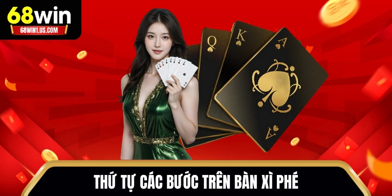 Cách Chơi Xì Phé 68WIN - Hướng Dẫn Luật Đánh Cho Người Mới 3 Thứ tự các bước trên bàn Xì Phé